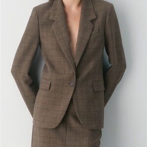 Babaton blazer Tyson Chk Brown/Taup